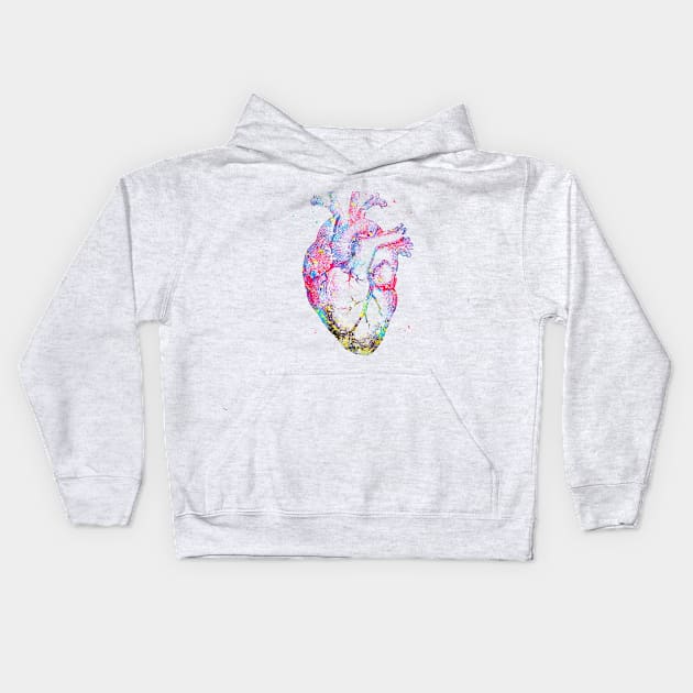 Human Heart Kids Hoodie by erzebeth